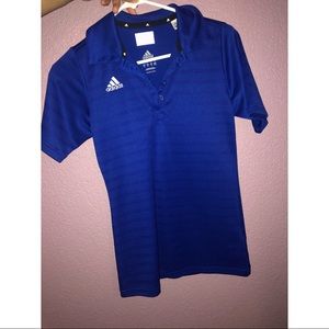 Blue adidas golf shirt